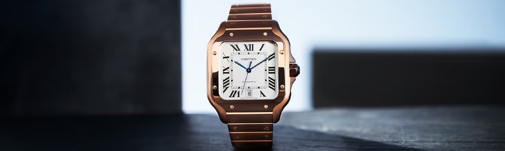 Rose gold discount cartier santos watch