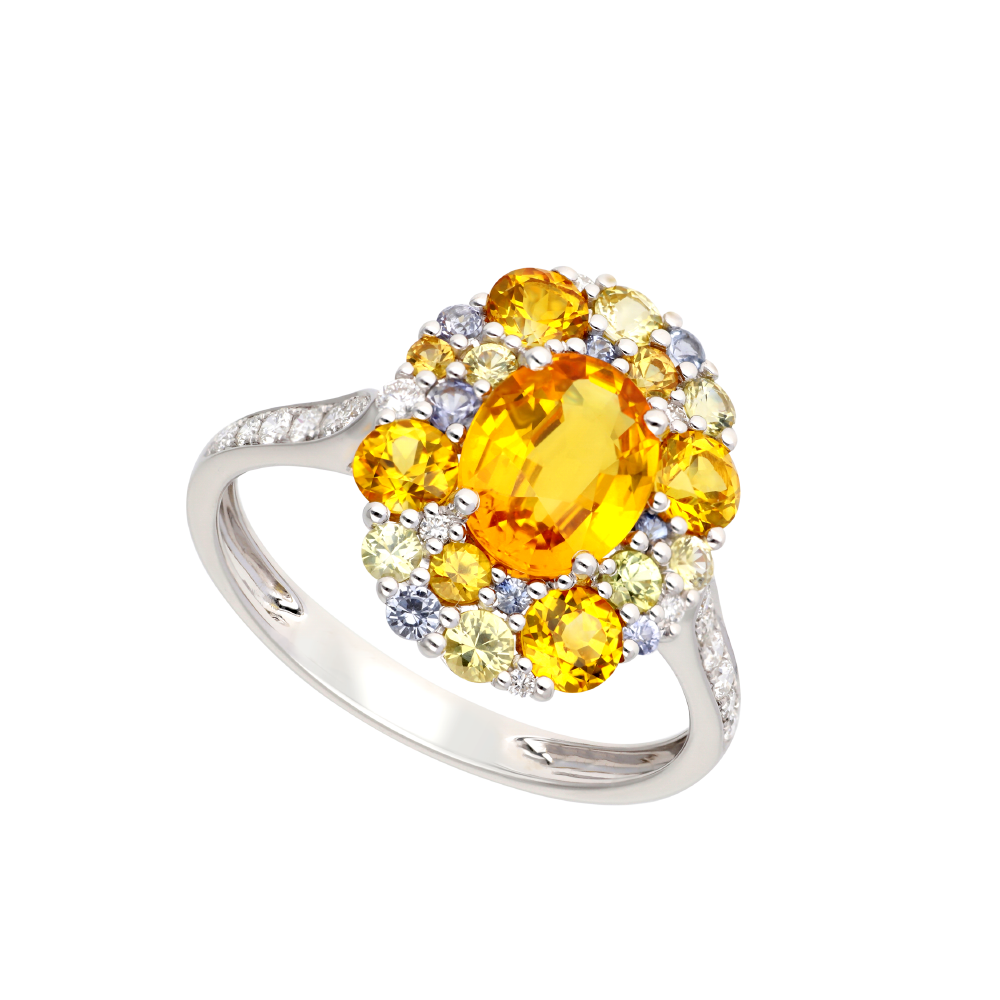 Bague saphir jaune new arrivals