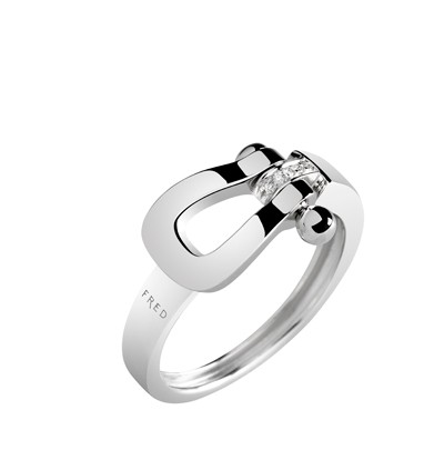 Bague FRED Force 10 grand mod le en or blanc 4B0377 en vente