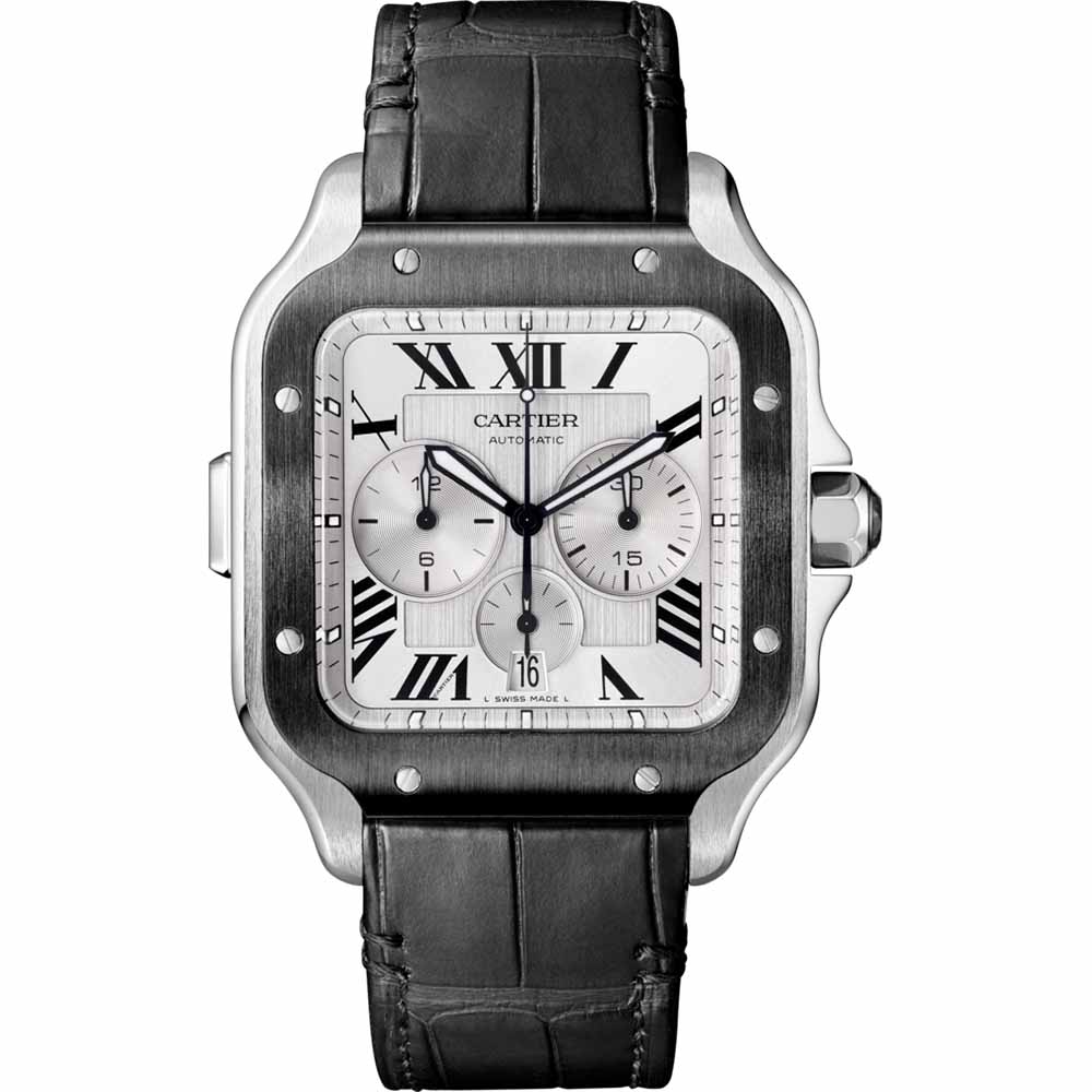 Montre best sale cartier noir