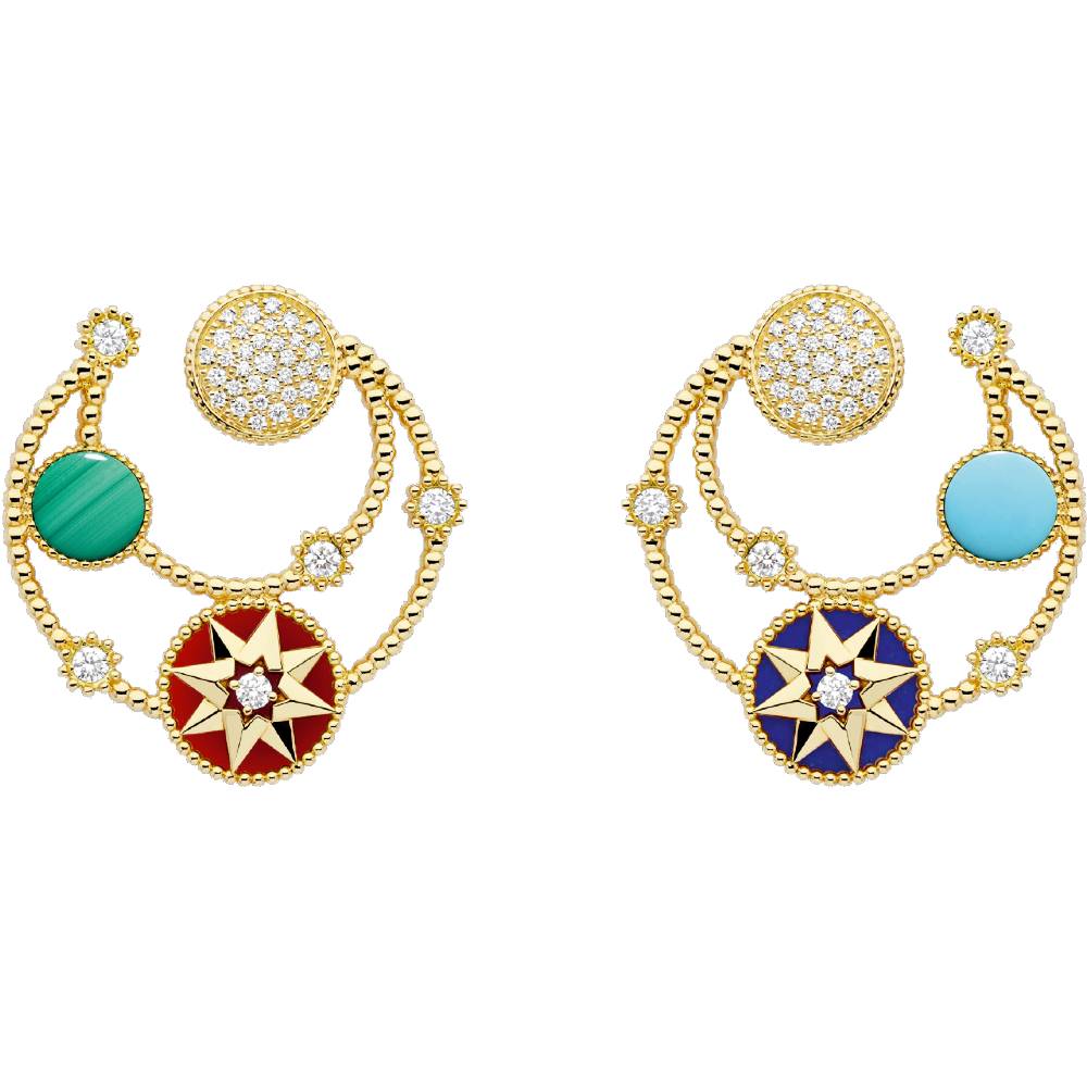 Dior rose des outlet vents earrings