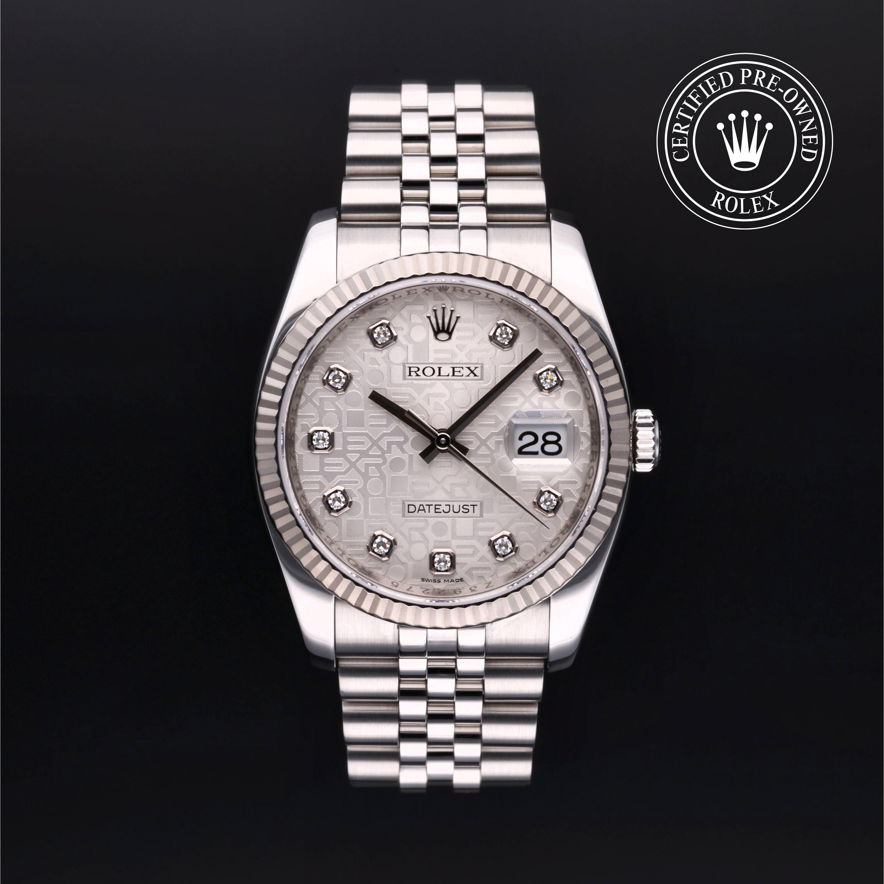 Rolex Certified Pre Owned Datejust 36 2006, 36 mm, Rolesor 18 Carat Gris