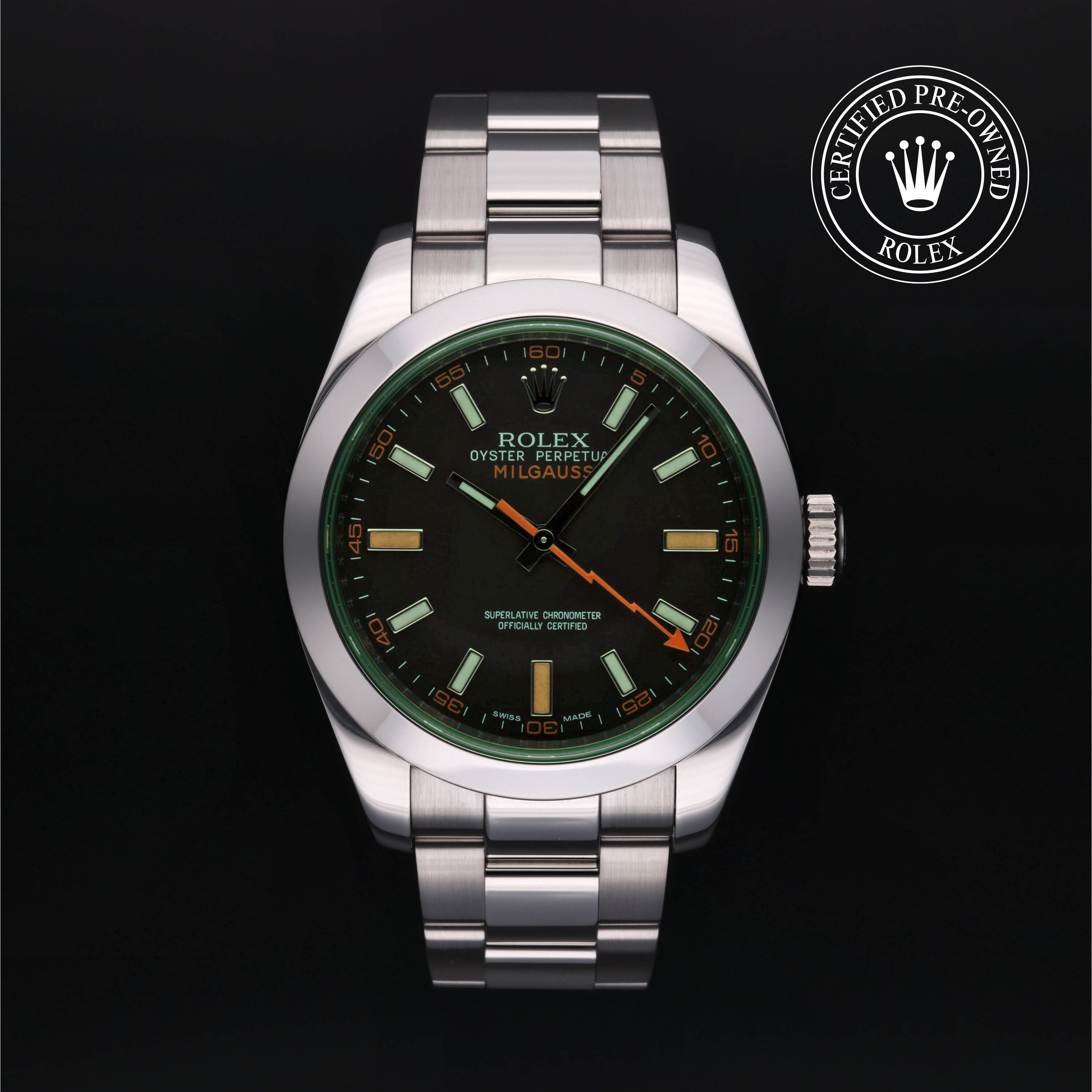 Rolex Certified Pre Owned Milgauss 2010, 40 mm, Steel