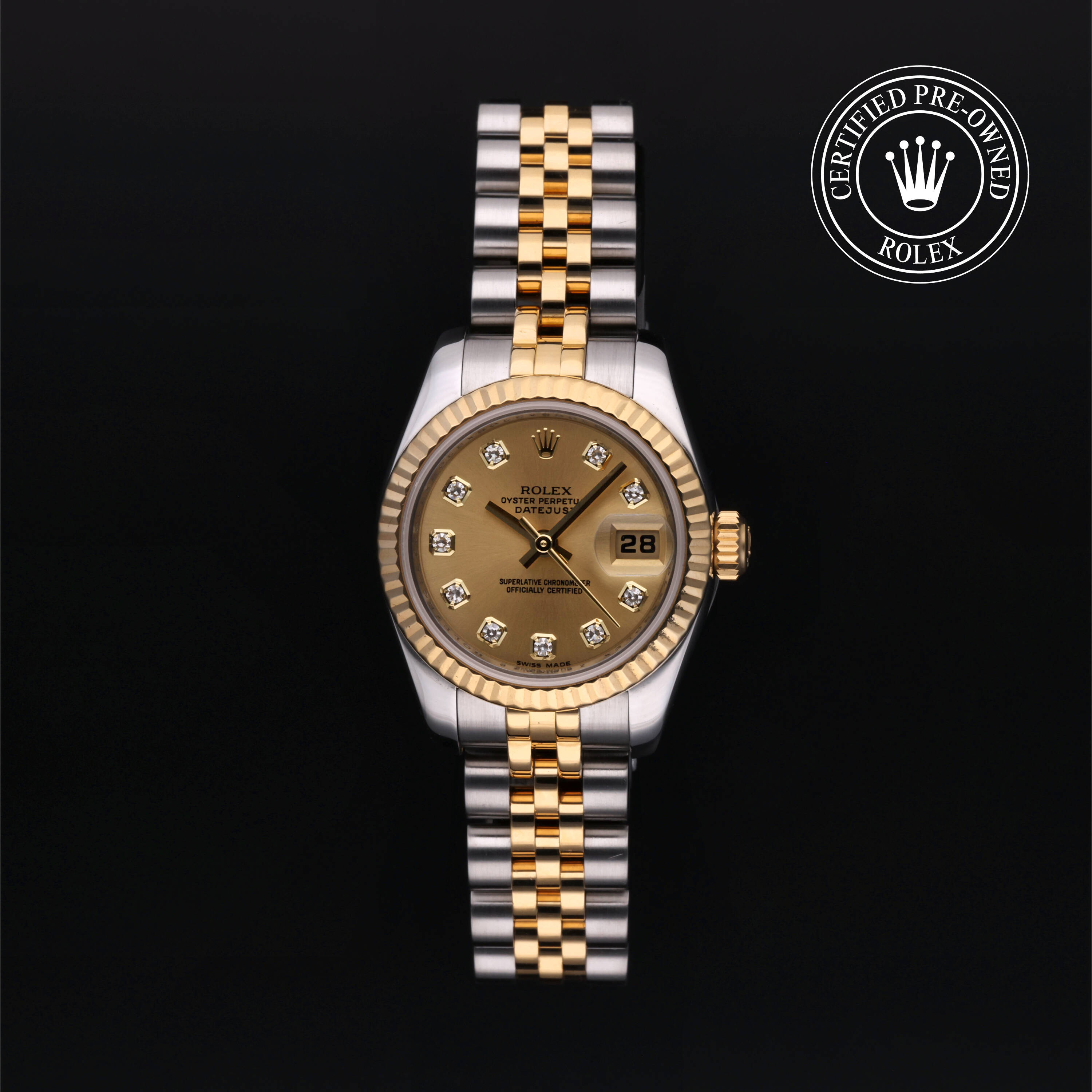 Rolex Certified Pre Owned Lady-Datejust 26 2007, 26 mm, Rolesor 18 Carat Jaune