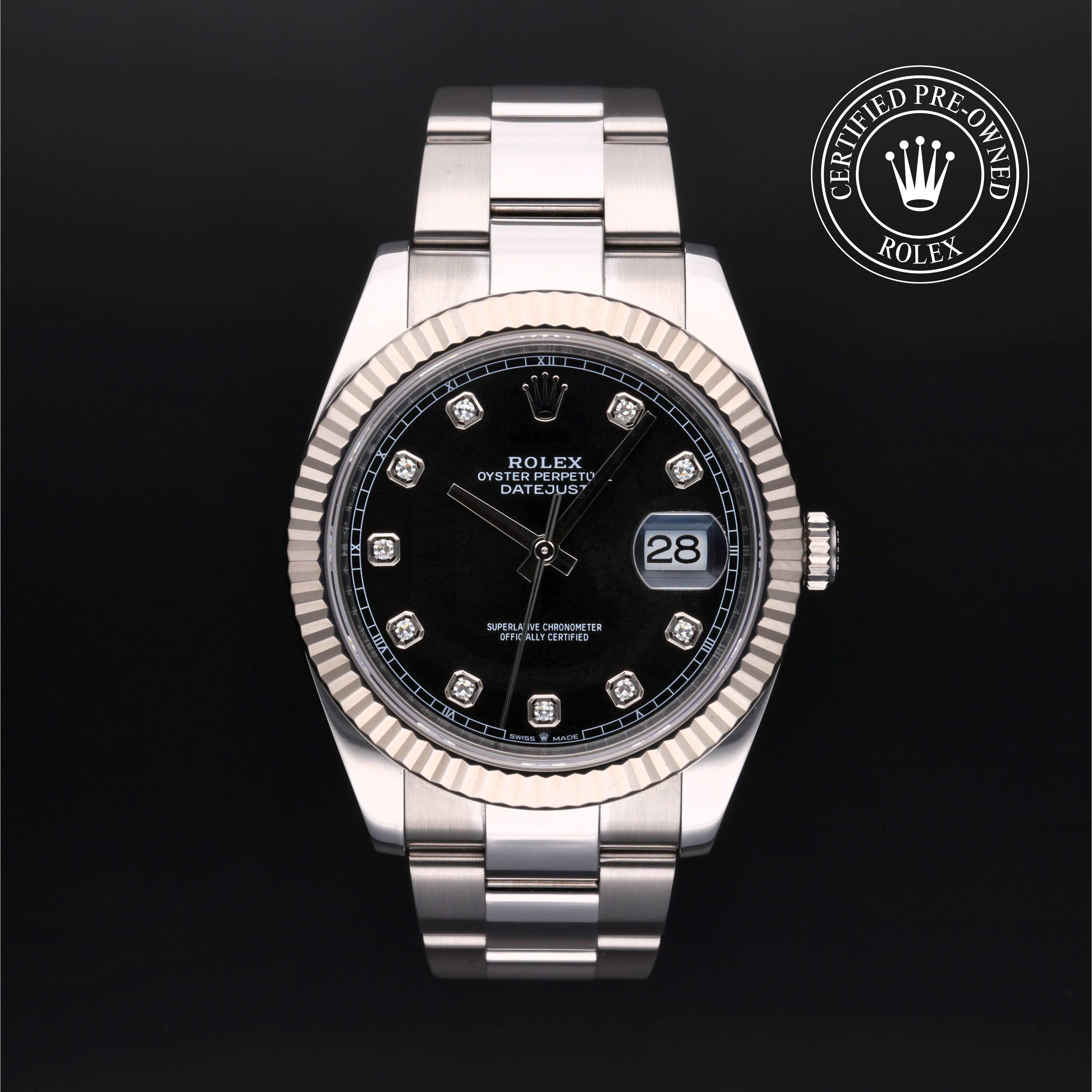 Rolex Certified Pre Owned Datejust 41 2023, 41 mm, Rolesor 18 Carat White