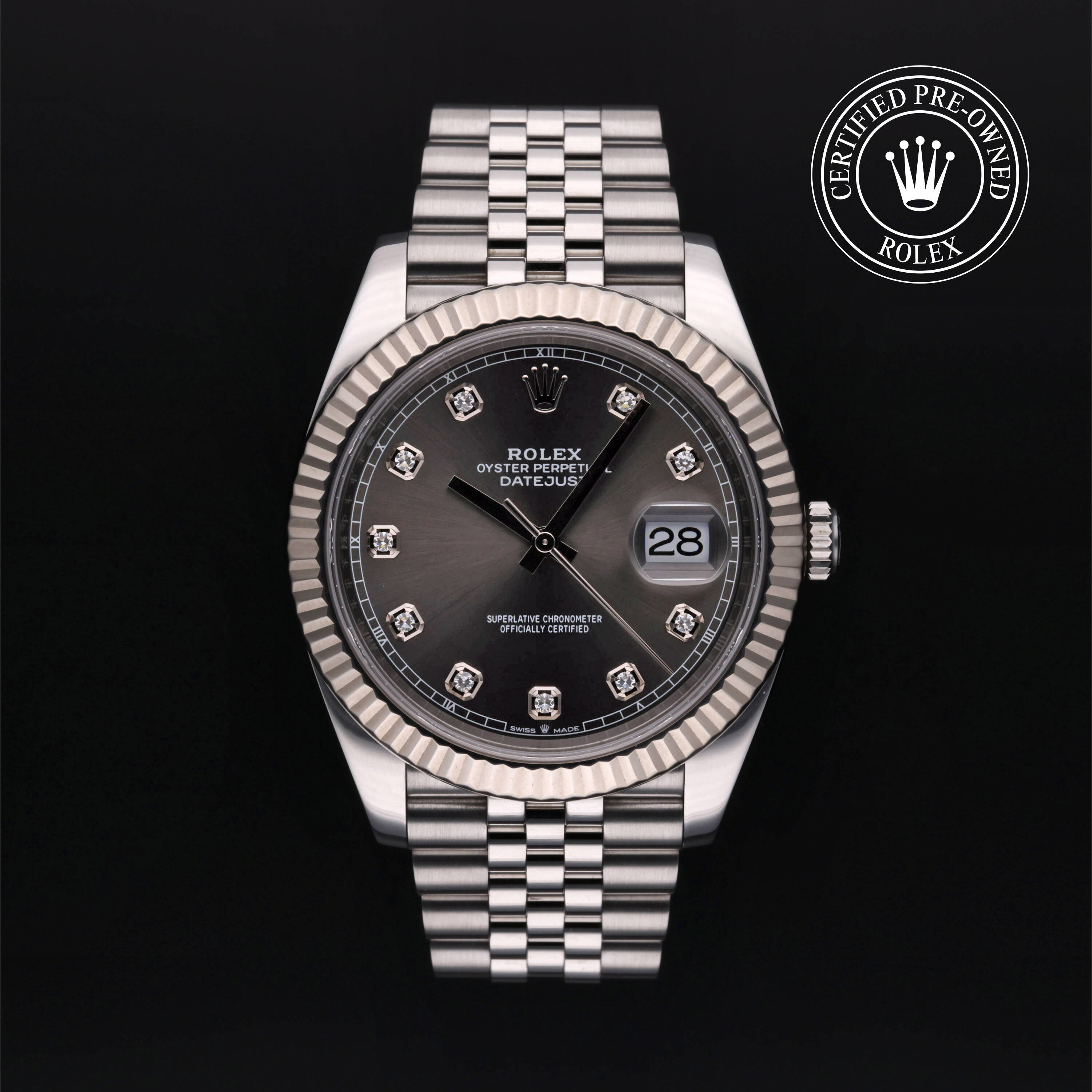 Rolex Certified Pre Owned Datejust 41 2021, 41 mm, Rolesor 18 Carat Gris