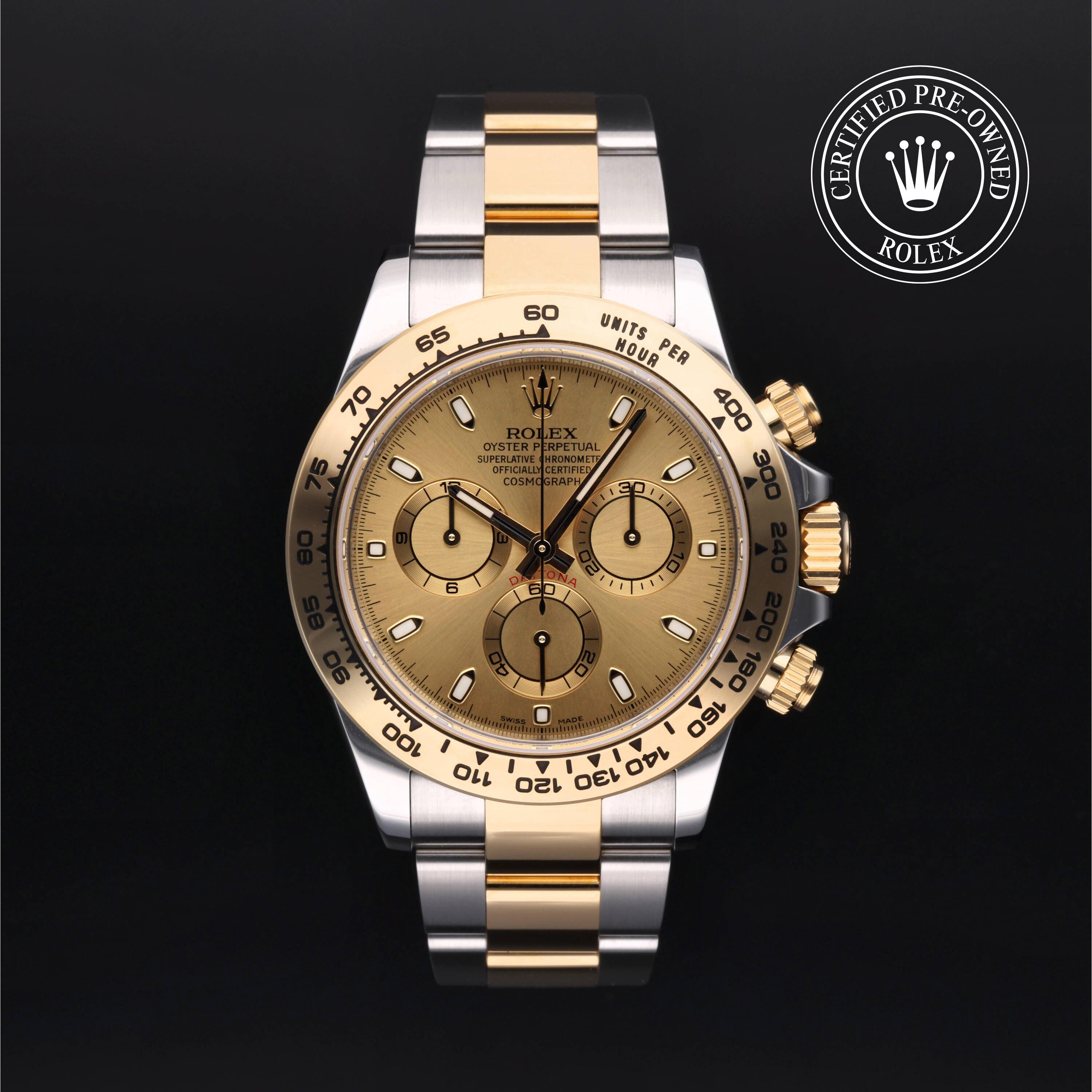 Rolex Certified Pre Owned Cosmograph Daytona 2018, 40 mm, Rolesor 18 Carat Yellow