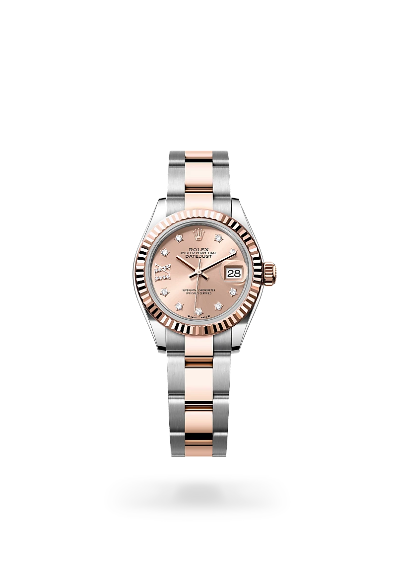 Rolex Lady-Datejust Oyster 28 mm, acier Oystersteel et or Everose
