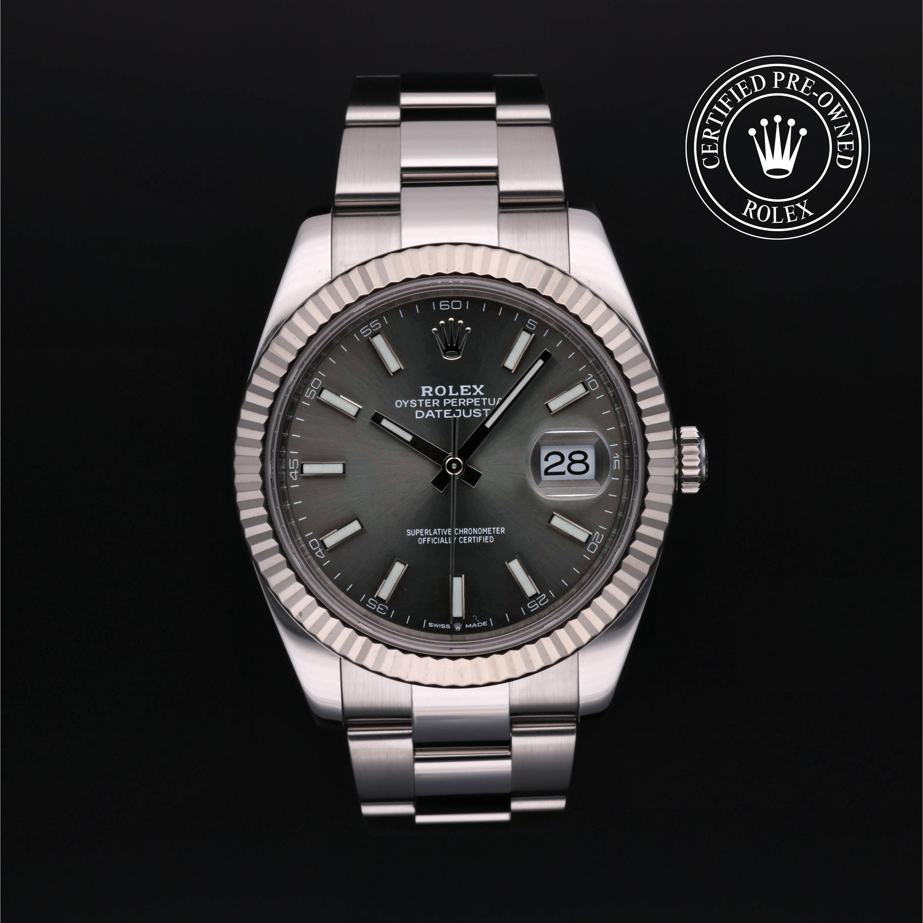 Rolex Certified Pre Owned Datejust 41 2020, 41 mm, Rolesor 18 Carat White