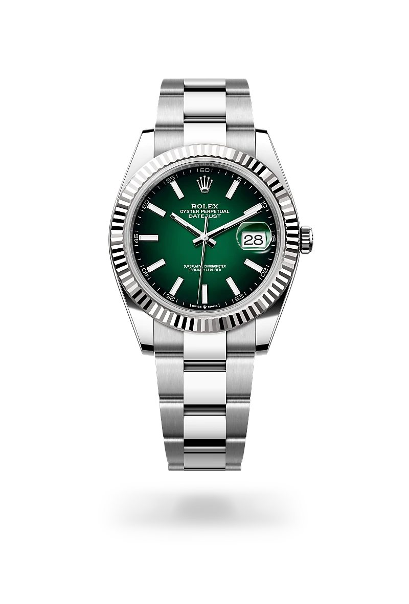 Rolex Datejust 41 Oyster, 41 mm, acier Oystersteel et or gris