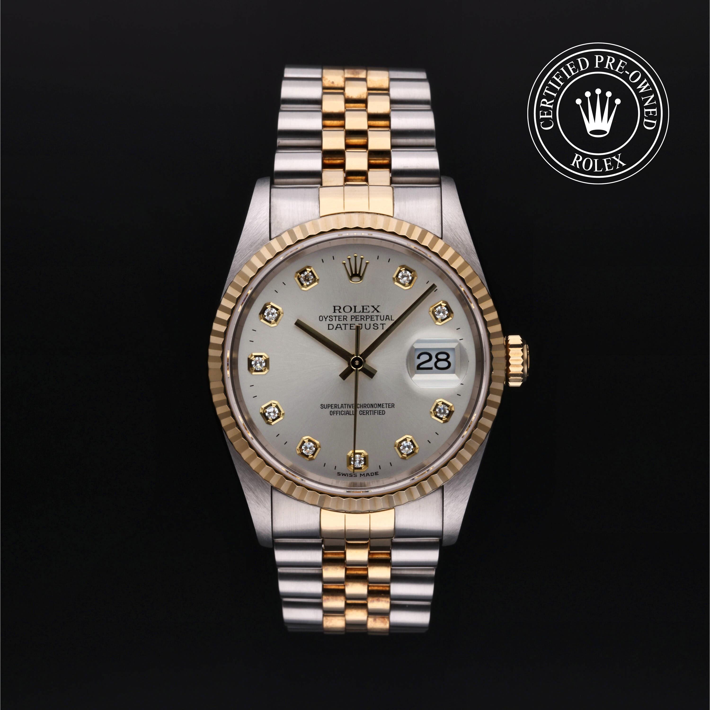 Rolex Certified Pre Owned Datejust 36 2000, 36 mm, Rolesor 18 Carat Yellow