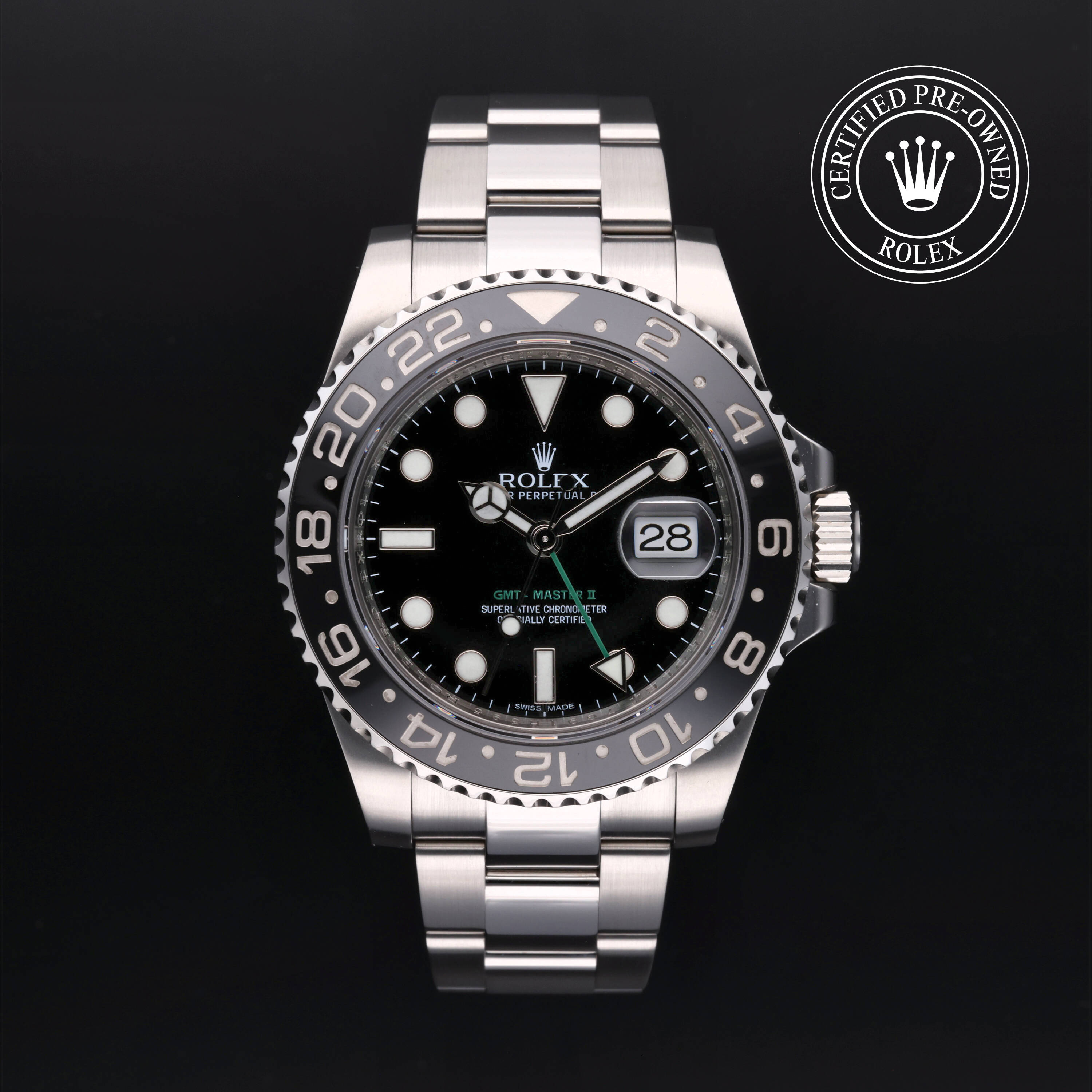 Rolex Certified Pre Owned GMT-Master II 2012, 40 mm, Acier