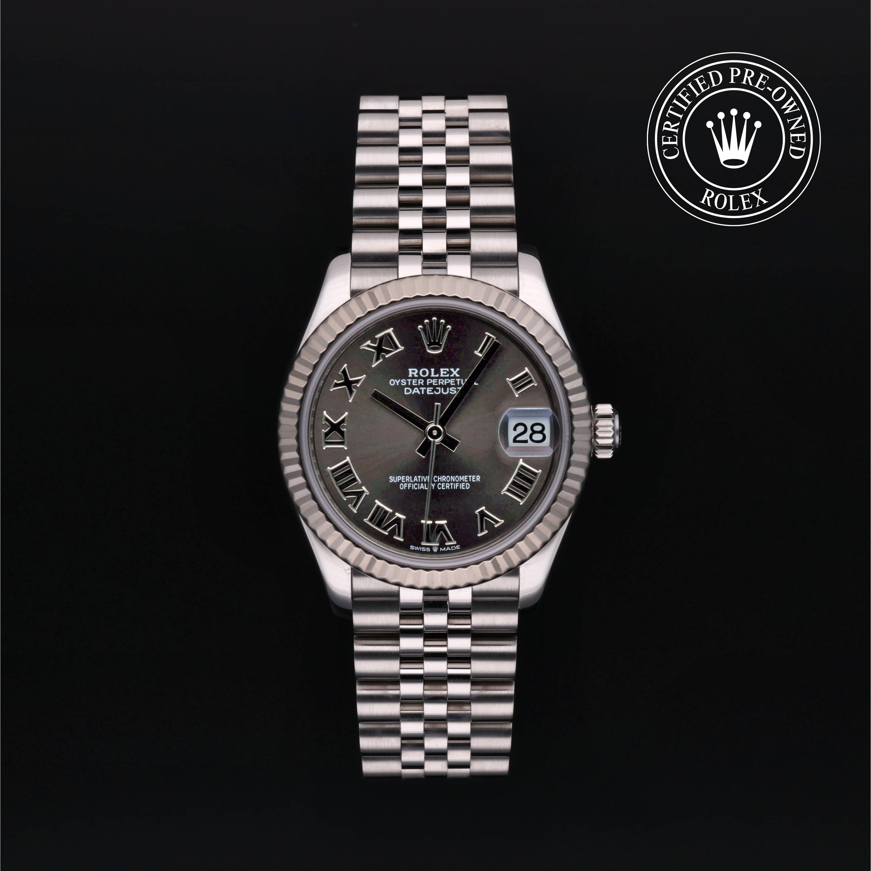 Rolex Certified Pre Owned Datejust 31 2022, 31 mm, Rolesor 18 Carat Gris