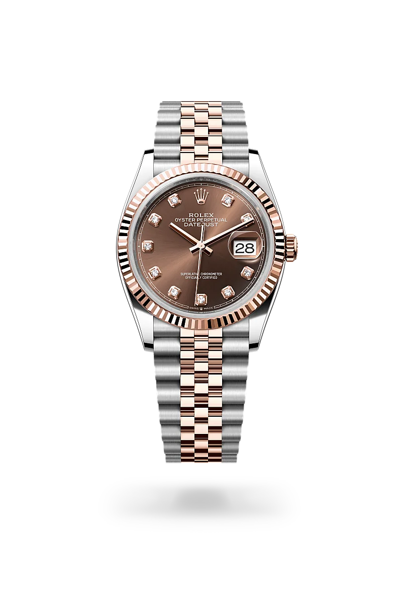 Rolex Datejust 36 Oyster, 36 mm, acier Oystersteel et or Everose