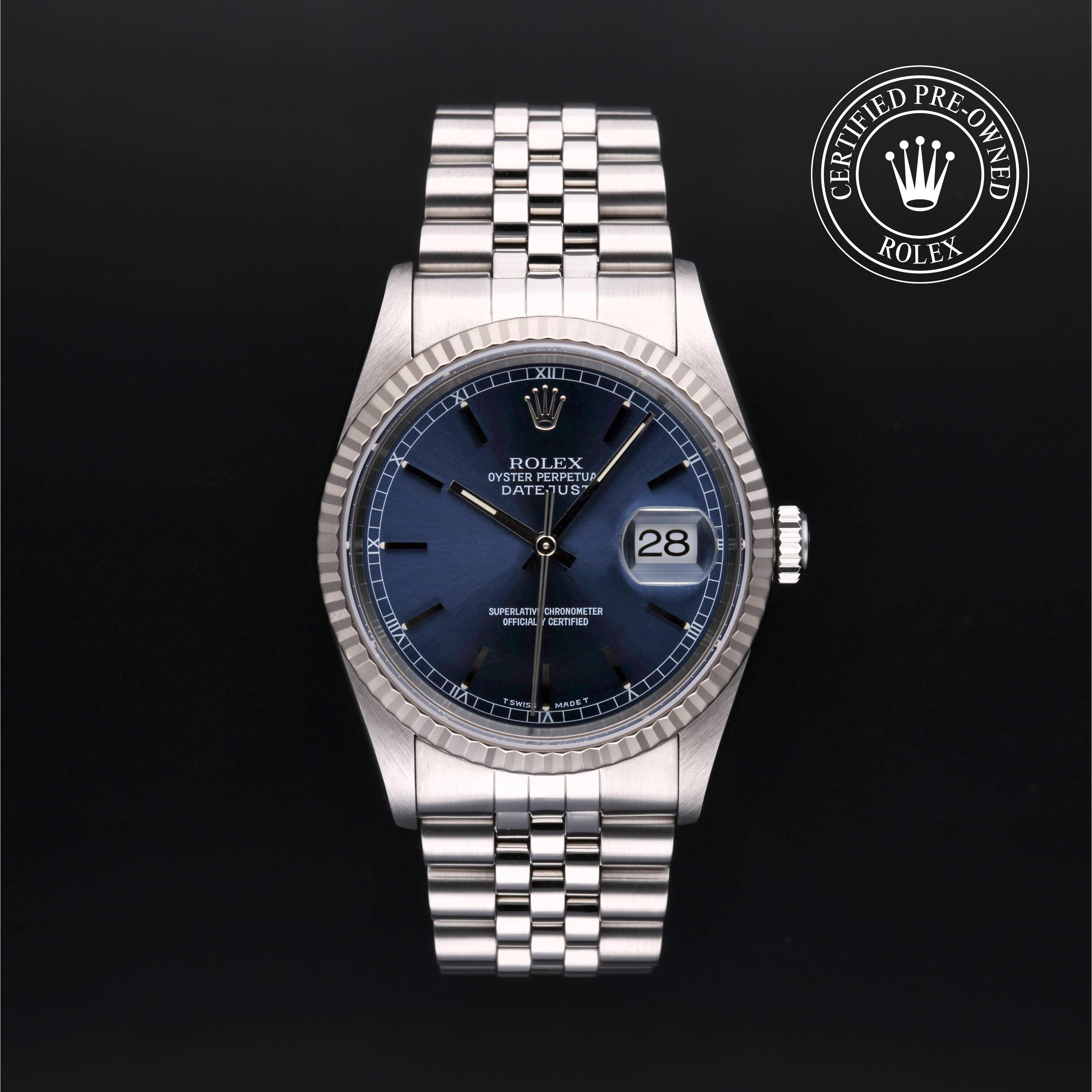 Rolex Certified Pre Owned Datejust 36 1998, 36 mm, Rolesor 18 Carat Gris