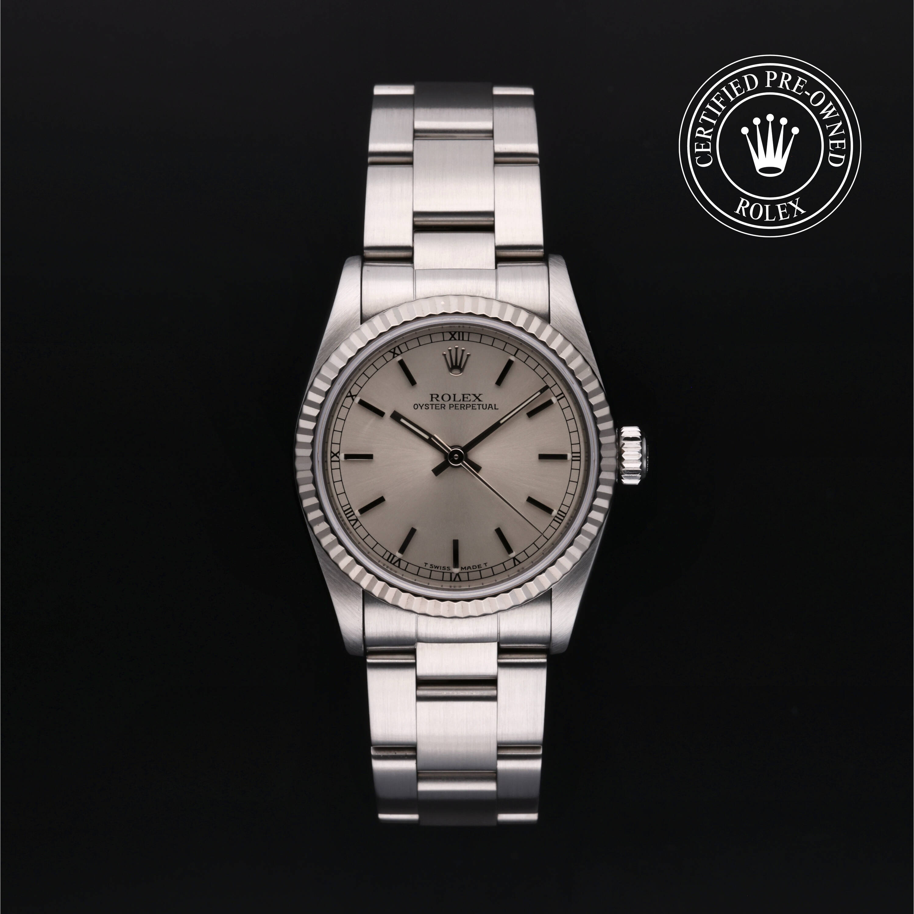 Rolex Certified Pre Owned Oyster Perpetual  31 1998, 31 mm, Rolesor 18 Carat White
