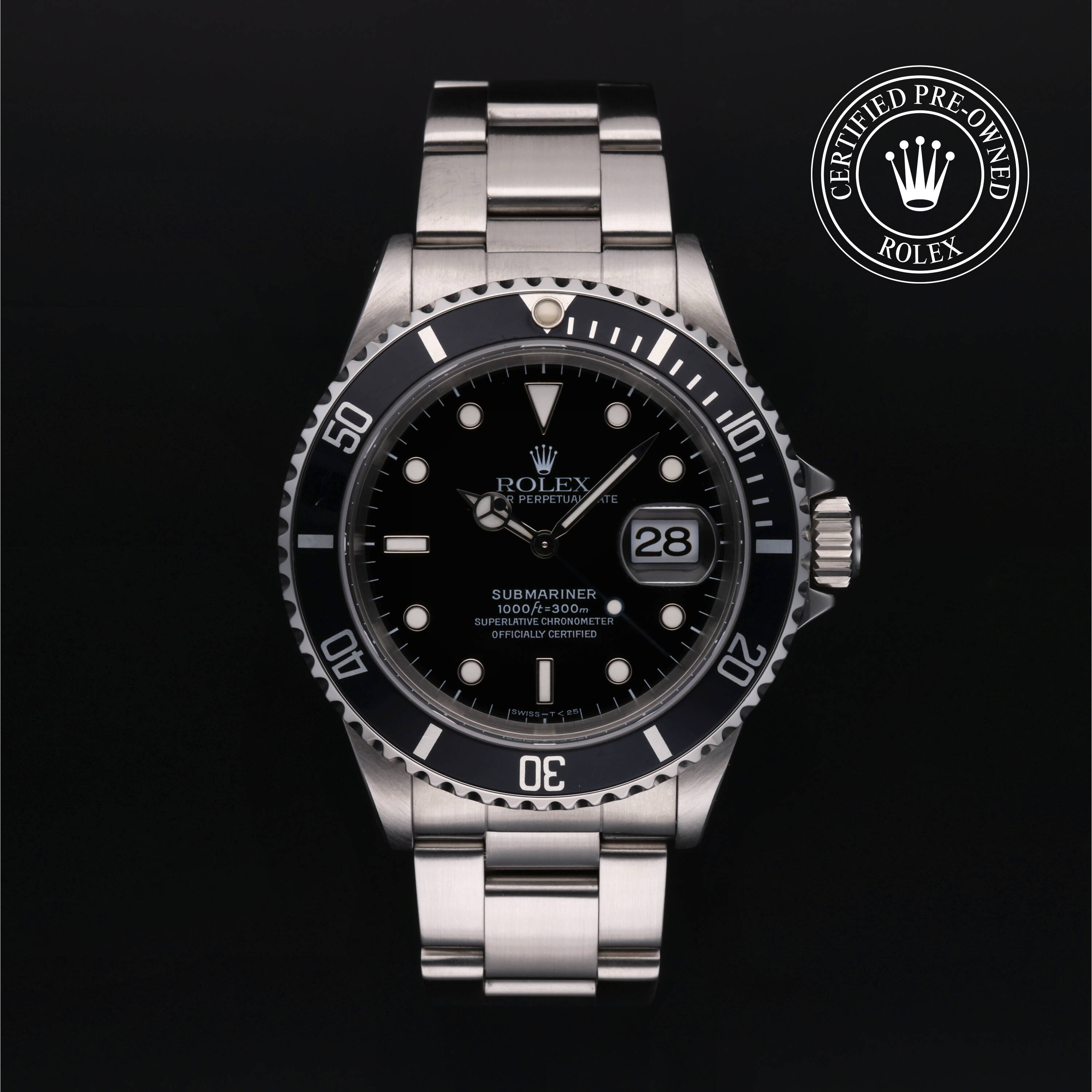 Rolex Certified Pre Owned Submariner Date 1996, 40 mm, Acier