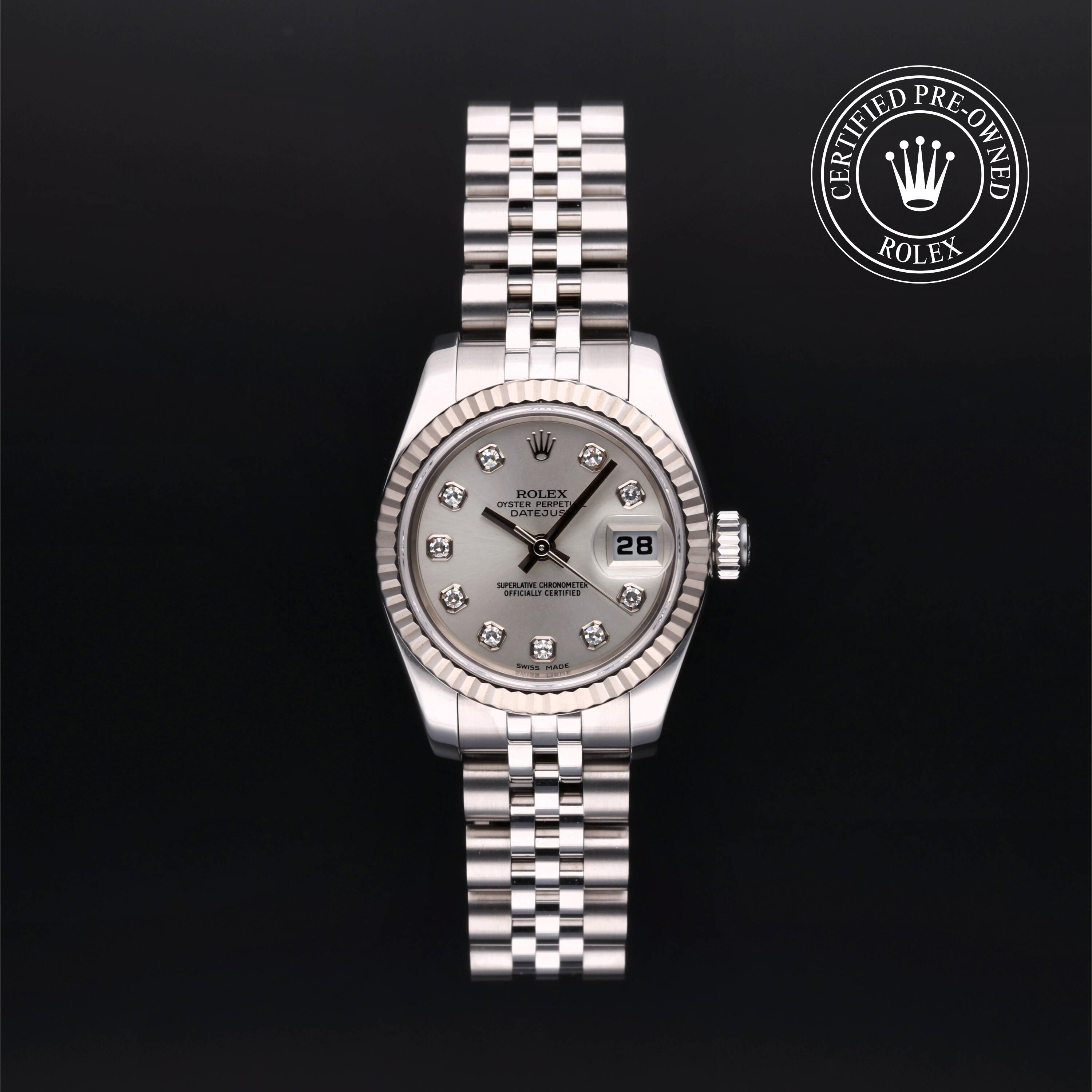Rolex Certified Pre Owned Lady-Datejust 26 2005, 26 mm, Rolesor 18 Carat White