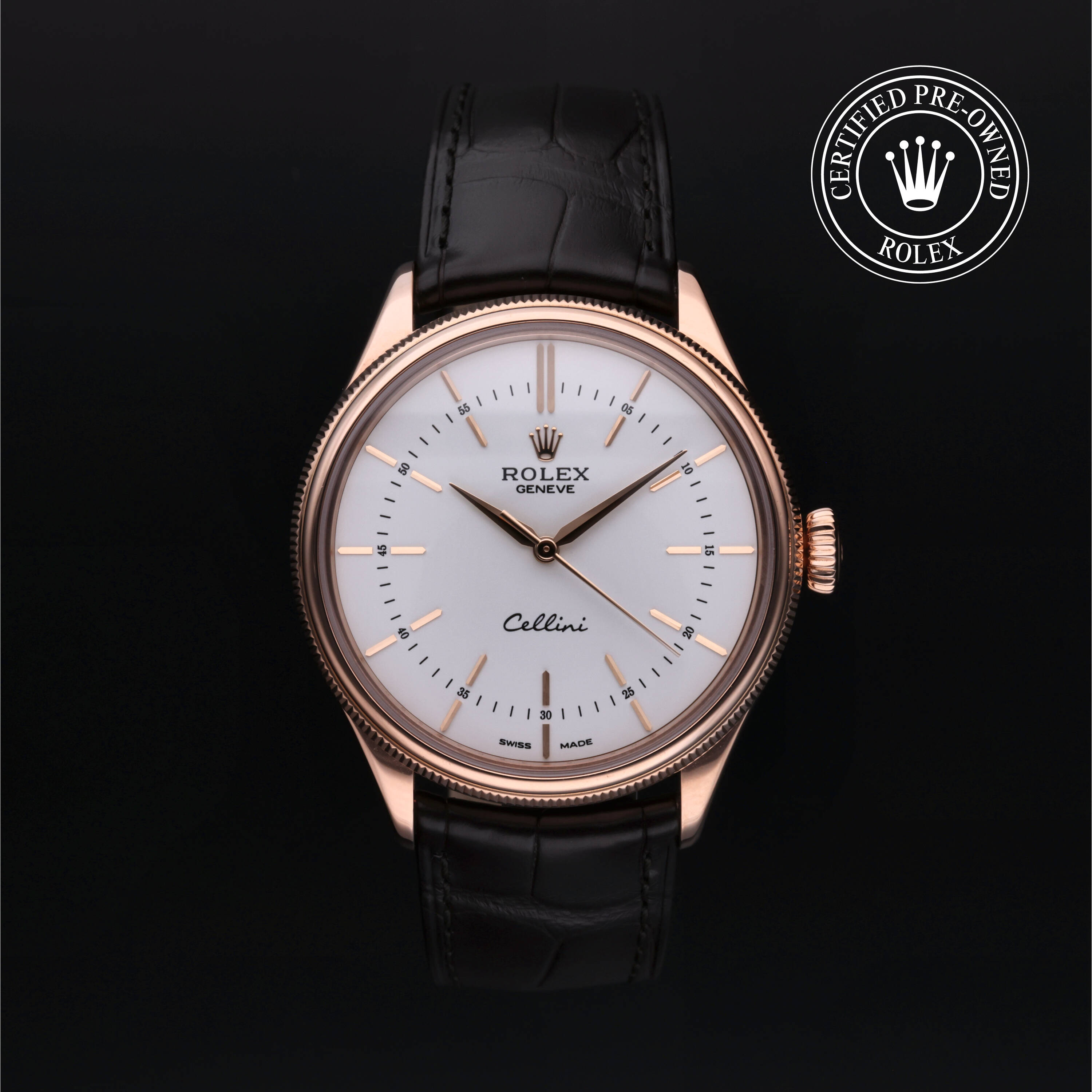 Rolex Certified Pre Owned Cellini Time 2016, 39 mm, Or 18 Carat Rouge