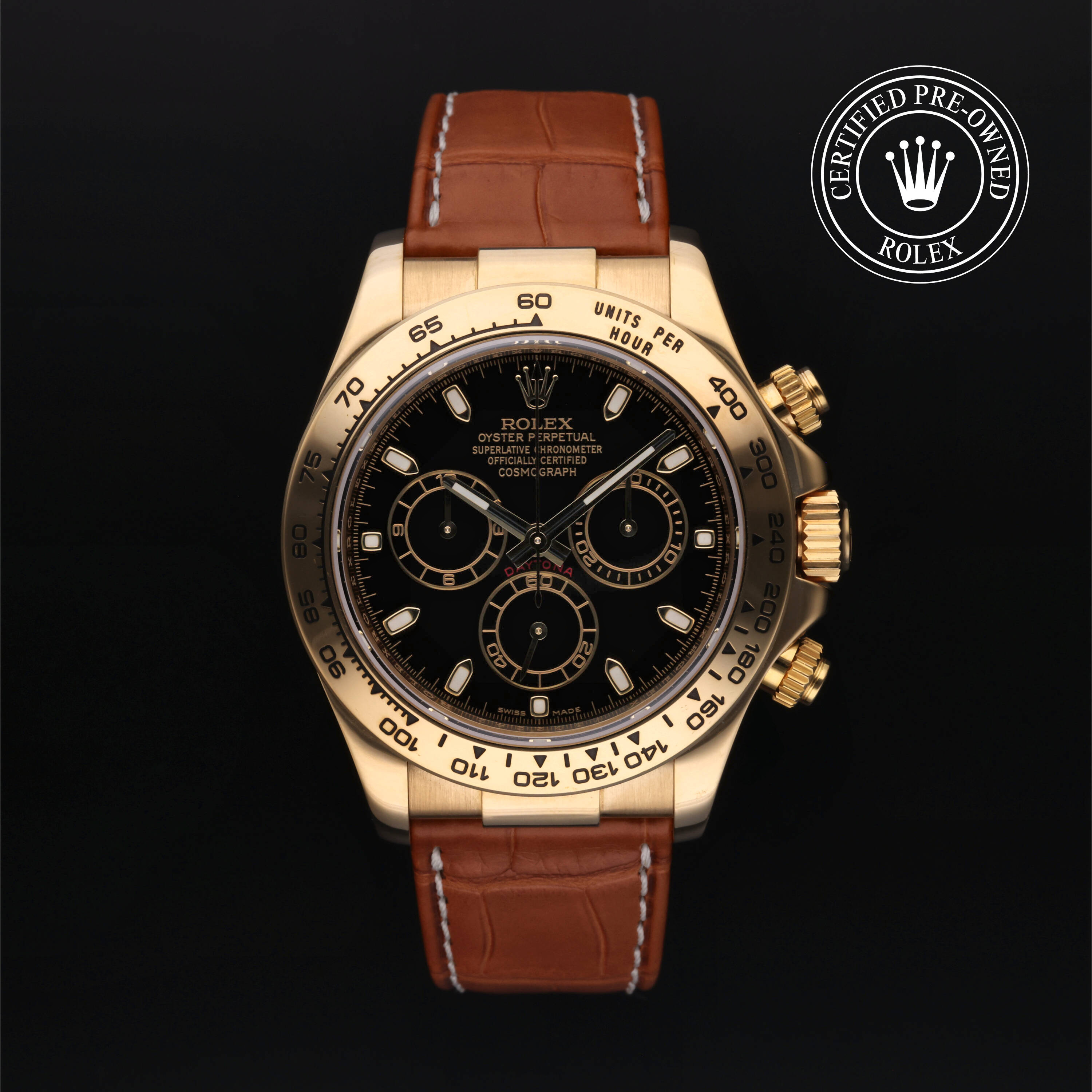Rolex Certified Pre Owned Cosmograph Daytona 2009, 40 mm, Gold 18 Carat Yellow