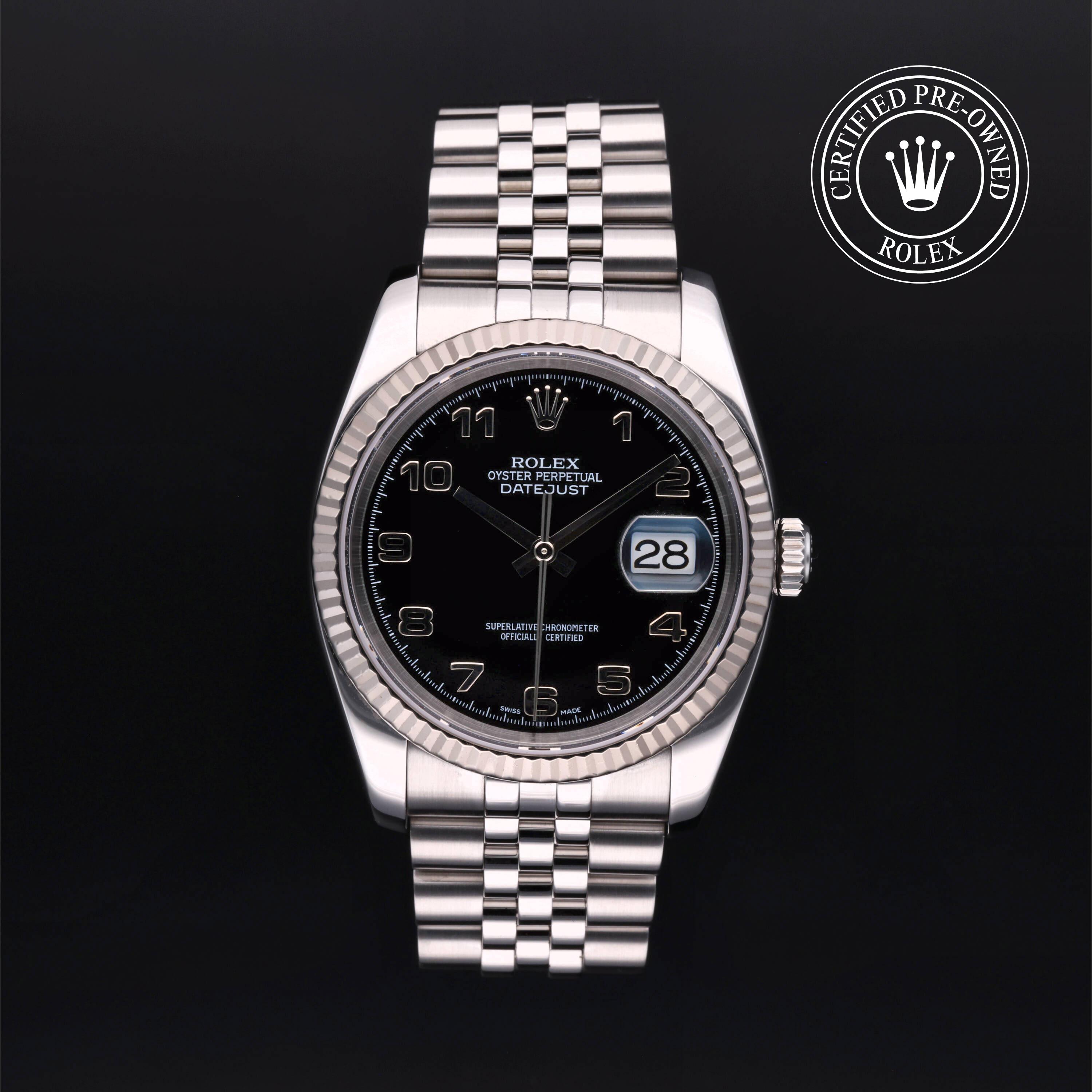 Rolex Certified Pre Owned Datejust 36 2005, 36 mm, Rolesor 18 Carat Gris
