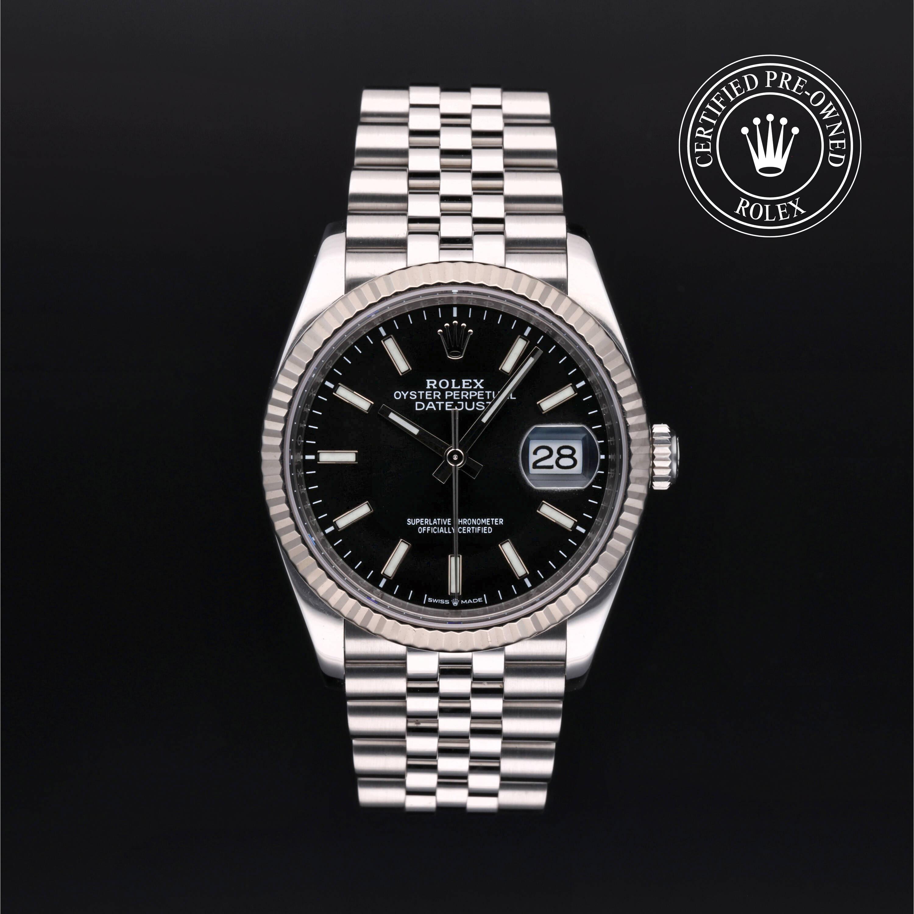 Rolex Certified Pre Owned Datejust 36 2023, 36 mm, Rolesor 18 Carat White
