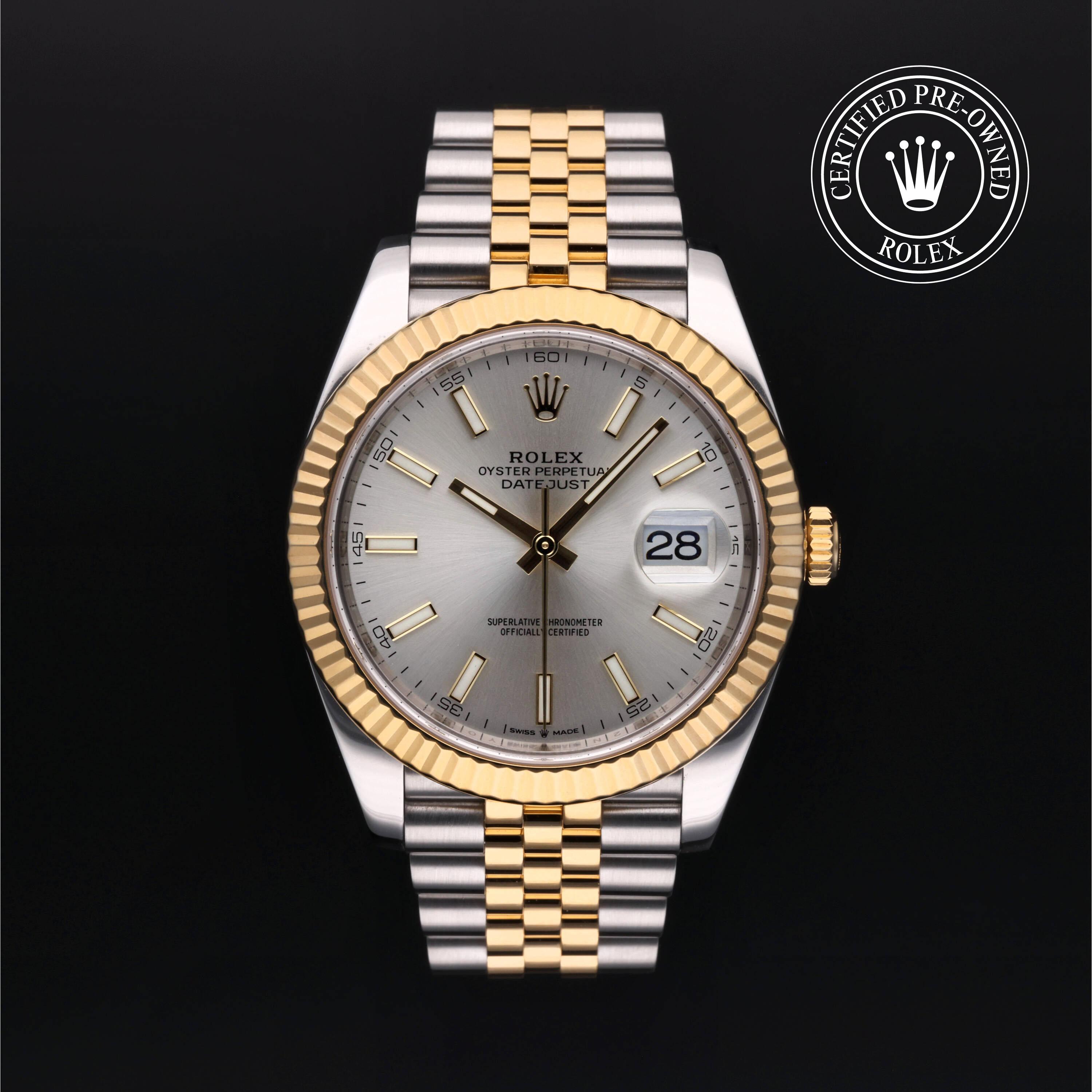 Rolex Certified Pre Owned Datejust 41 2021, 41 mm, Rolesor 18 Carat Jaune