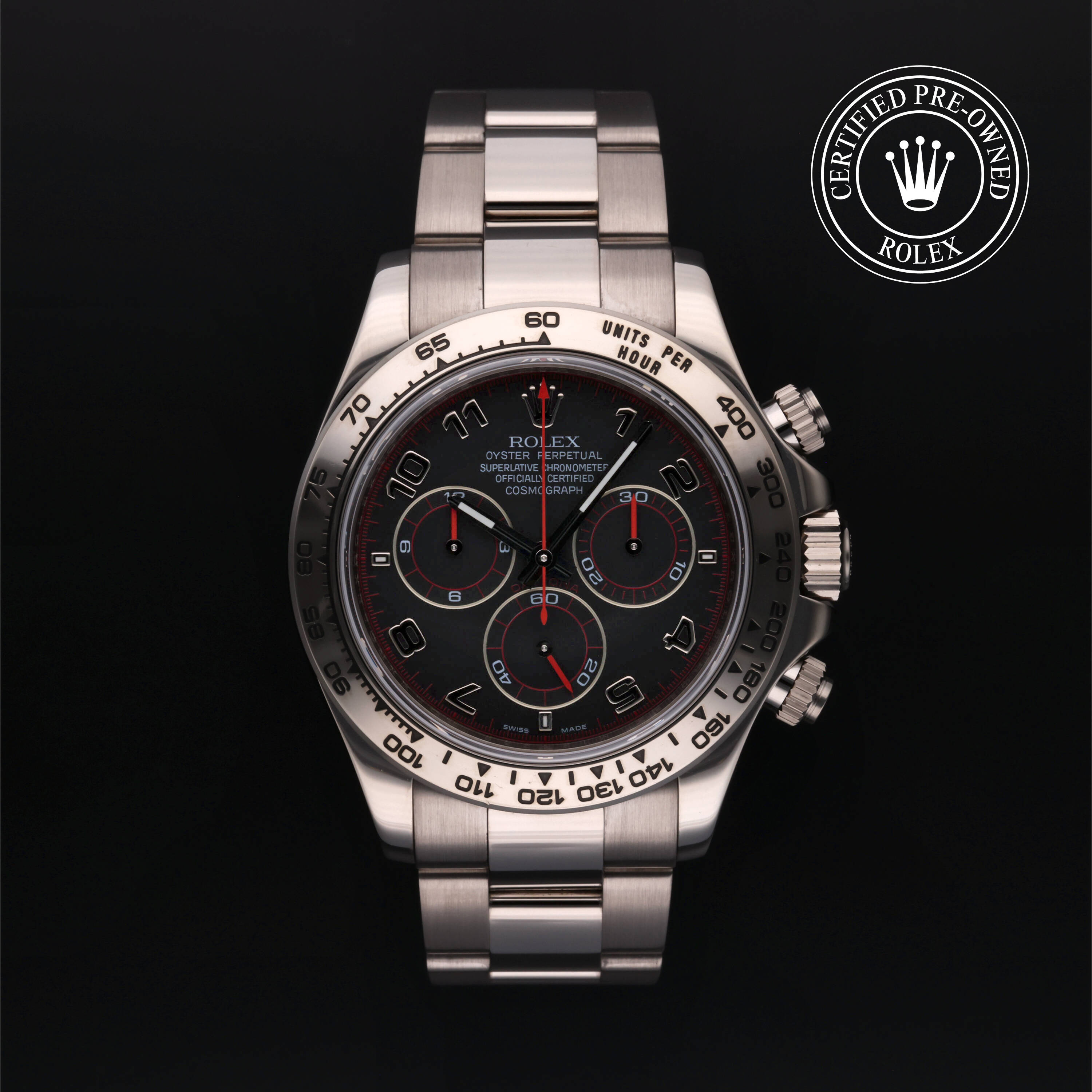 Rolex Certified Pre Owned Cosmograph Daytona 2008, 40 mm, Gold 18 Carat White