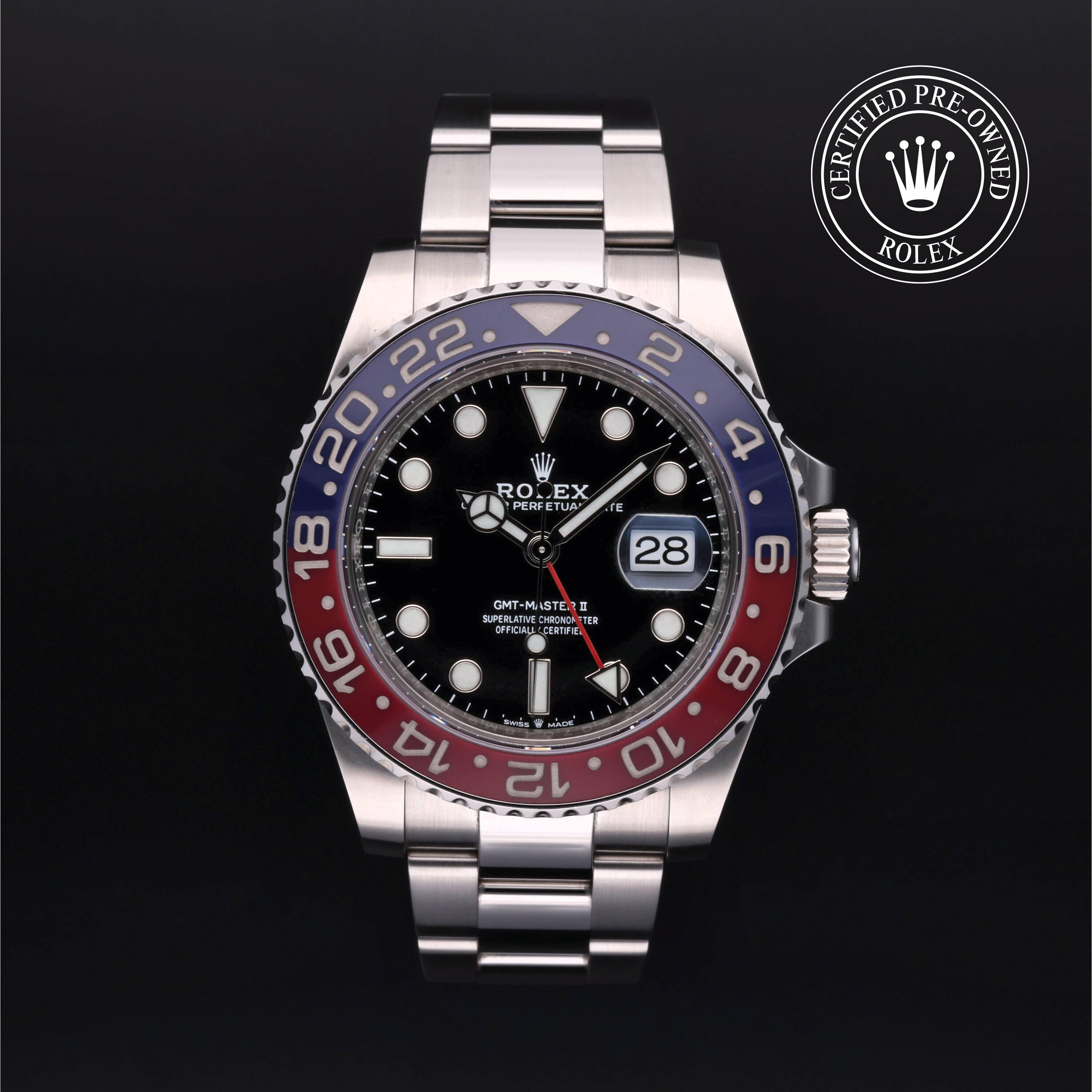 Rolex Certified Pre Owned GMT‑Master II 2021, 40 mm, Acier