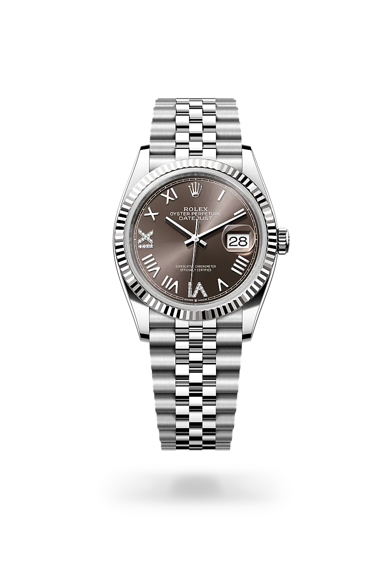 Rolex Datejust 36 Oyster, 36 mm, acier Oystersteel et or gris