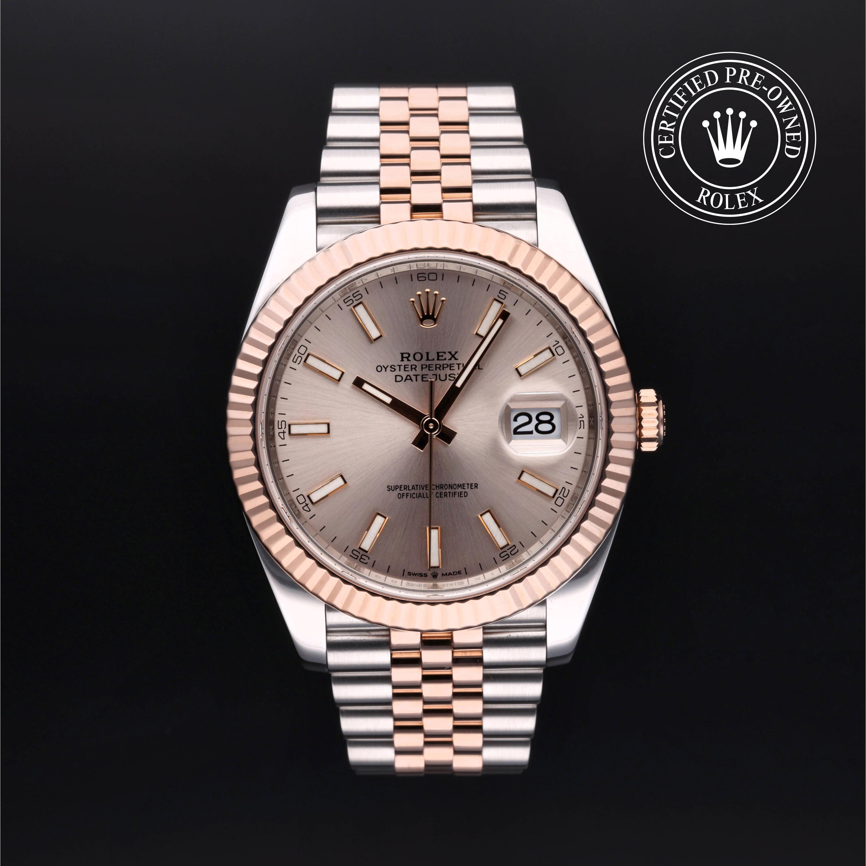 Rolex Certified Pre Owned Datejust 41 2023, 41 mm, Rolesor 18 Carat Rouge