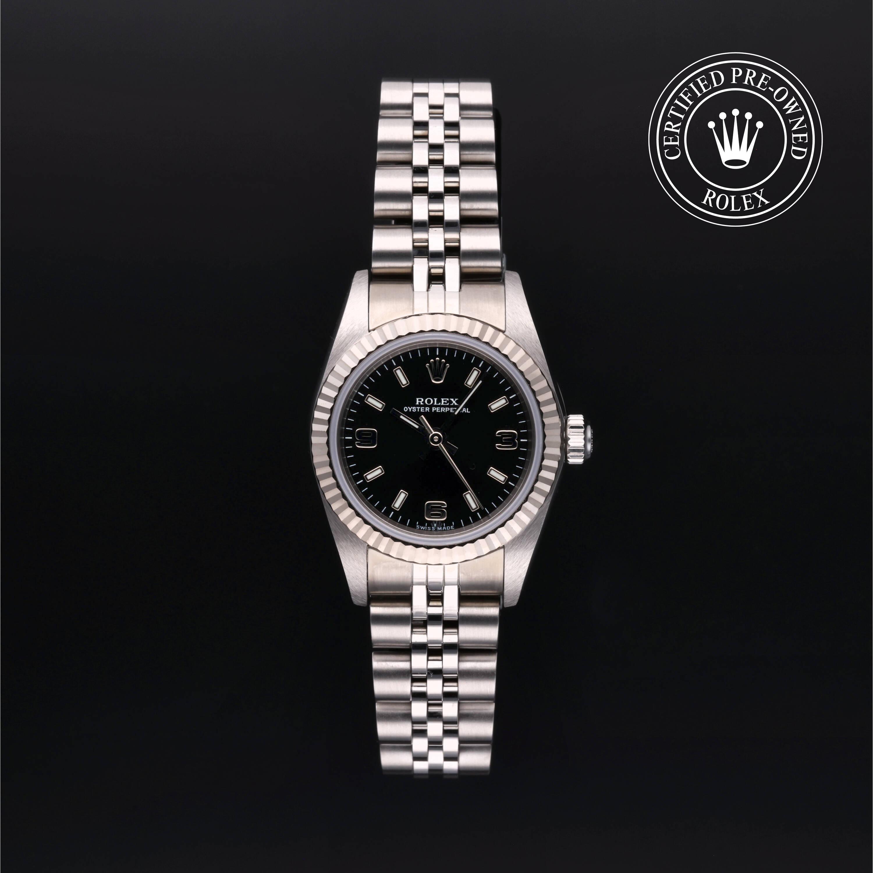 Rolex Certified Pre Owned Oyster Perpetual 24 2003, 24 mm, Rolesor 18 Carat White