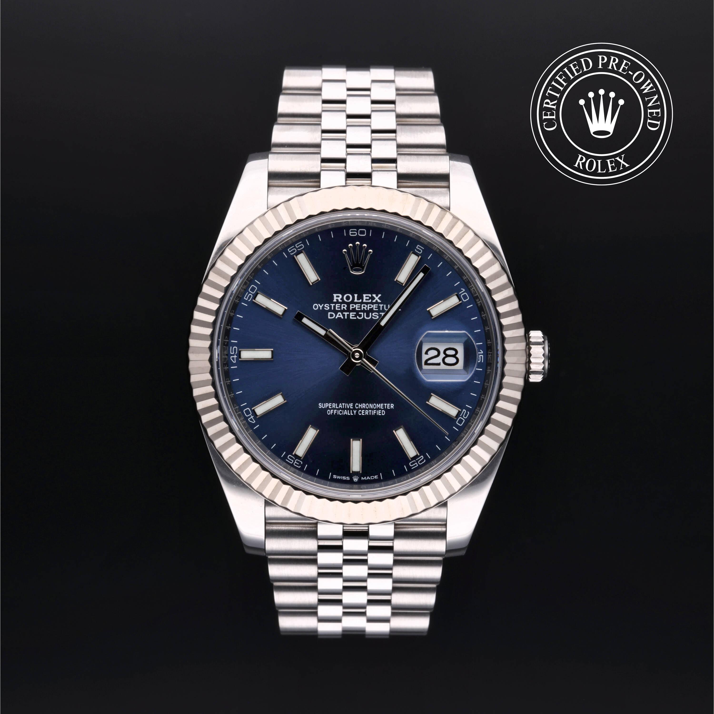 Rolex Certified Pre Owned Datejust 41 2021, 41 mm, Rolesor 18 Carat White