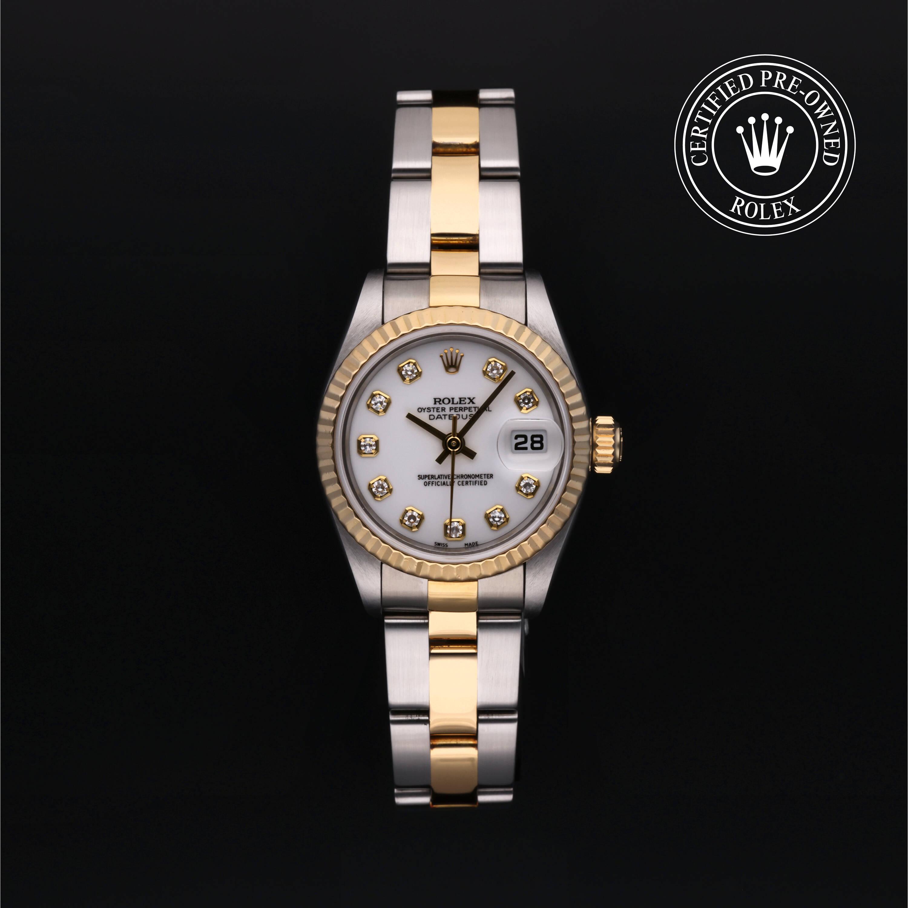 Rolex Certified Pre Owned Lady-Datejust 26 1994, 26 mm, Rolesor 18 Carat Jaune