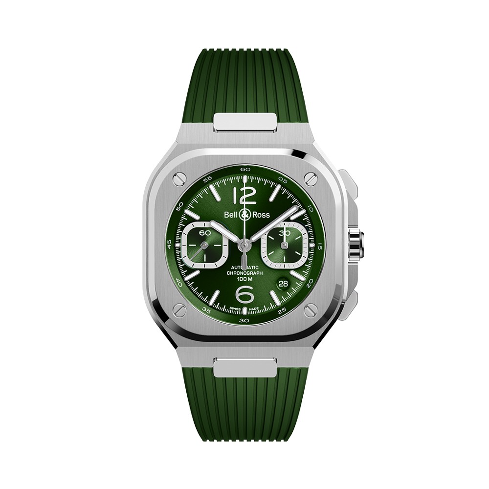 BR 05 CHRONO GREEN STEEL Ref BR05C GN ST SRB Bell Ross